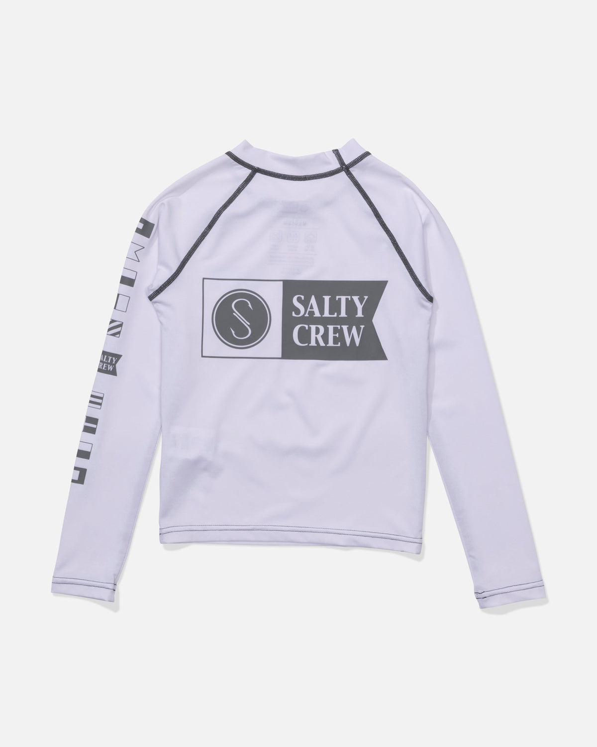 ALPHA BOYS LS RASHGAURD - White | Salty Crew Premium