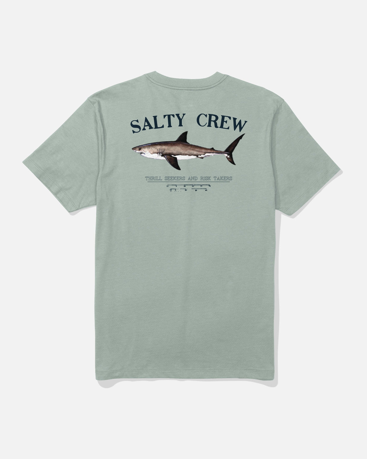 BRUCE CREW TEE - Aqua Grey | Salty Crew Premium