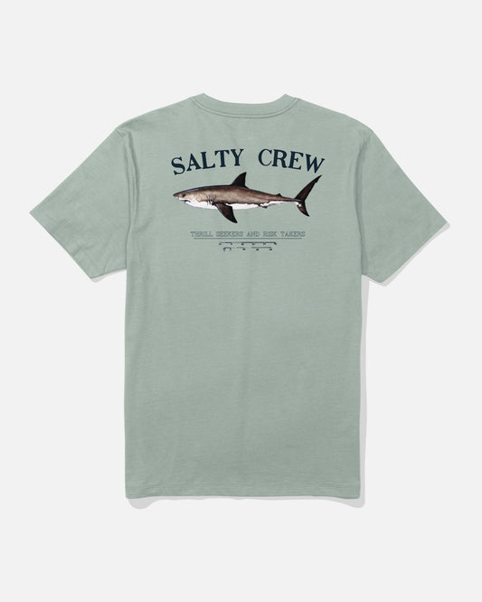 BRUCE CREW TEE - Aqua Grey | Salty Crew Premium