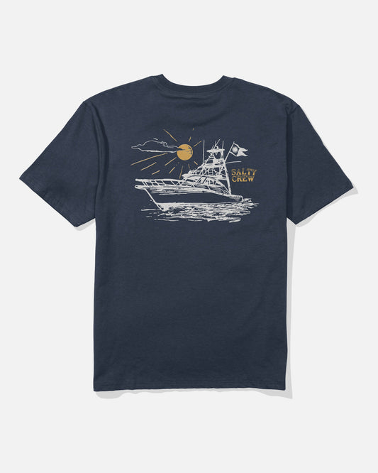 ON BOARD CLASSIC SS TEE - Navy | Salty Crew Premium