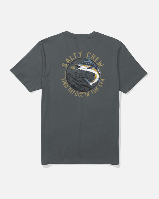 SCHOOLED SS TEE - Charcoal | Salty Crew Premium