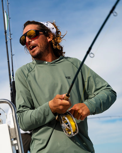 APEX PERFORATED SUNSHIRT - Agave | Salty Crew Premium