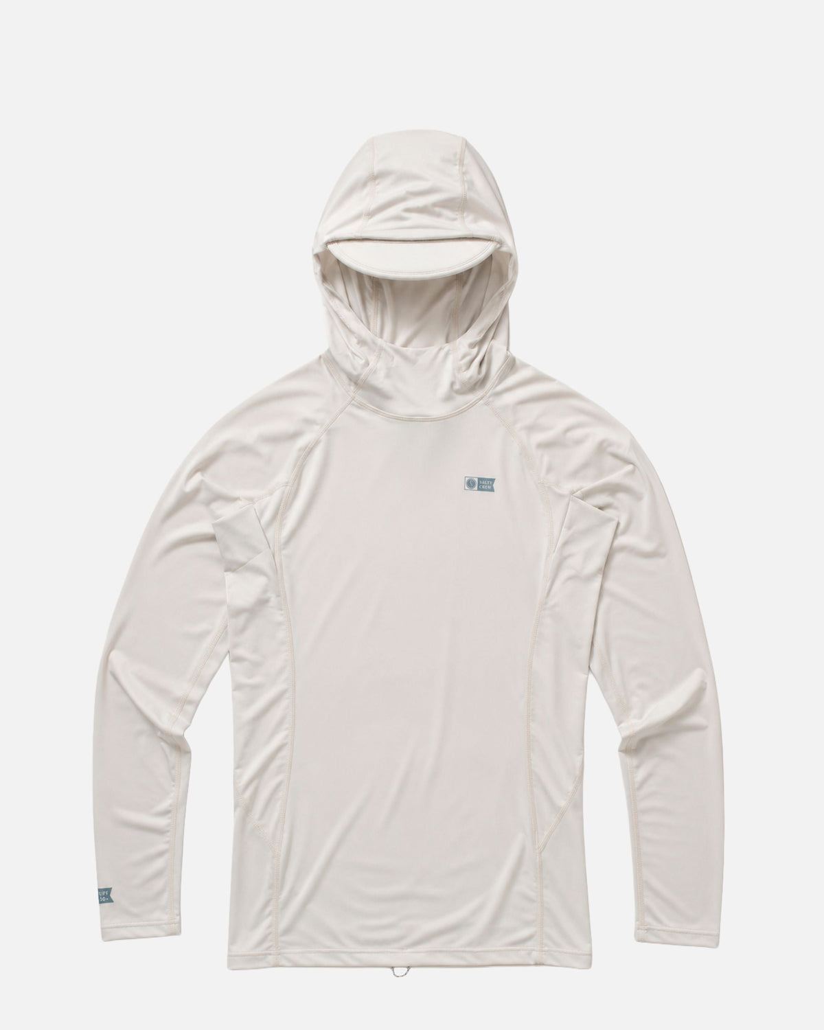 APEX HOOD SURF RASHGUARD - Light Grey | Salty Crew Premium