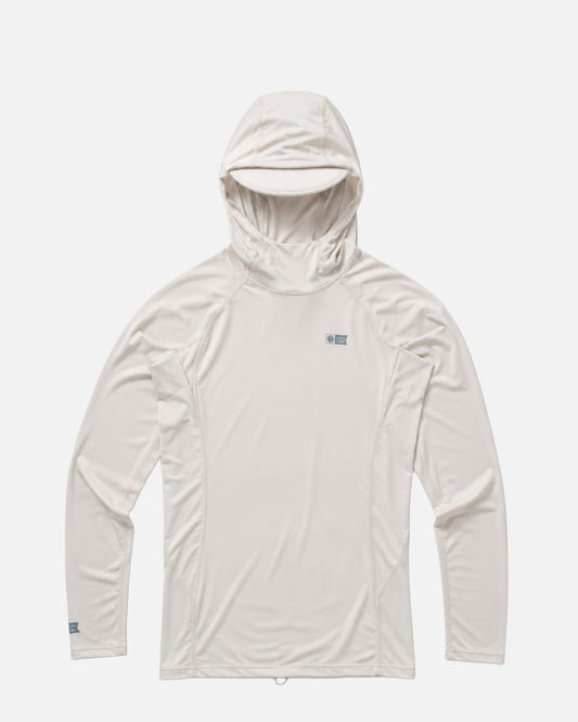 APEX HOOD SURF RASHGUARD - Light Grey | Salty Crew Premium