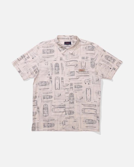 WHALER SS BUTTON UP - Bone | Salty Crew Premium