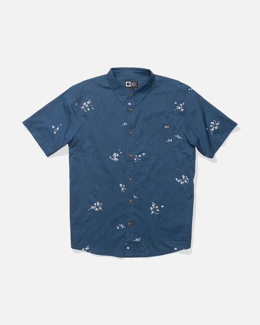 CREW SS BUTTON UP - Mid Blue | Salty Crew Premium