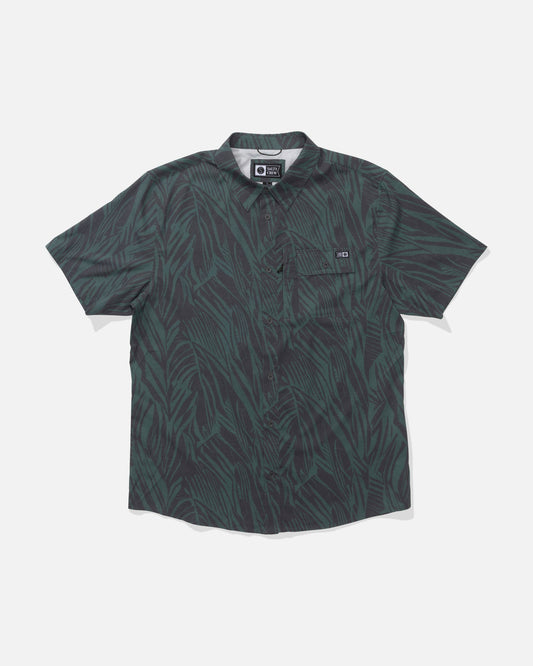 FLAGSHIP UV BUTTON UP - Washed Green | Salty Crew Premium
