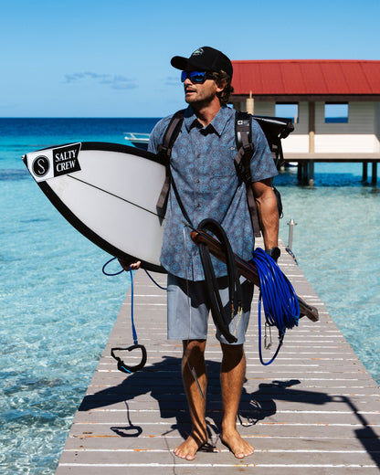 DRIFTER UV BUTTON UP - Monument | Salty Crew Premium