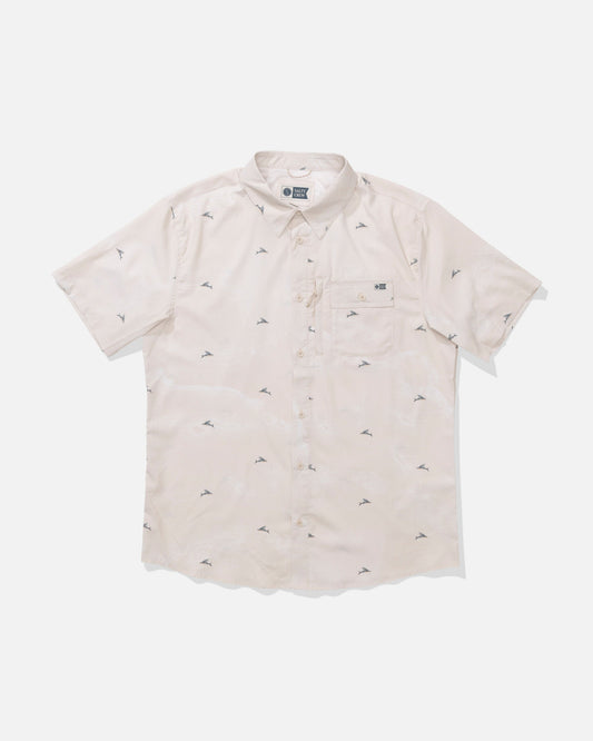 FLAGSHIP UV BUTTON UP - Natural | Salty Crew Premium