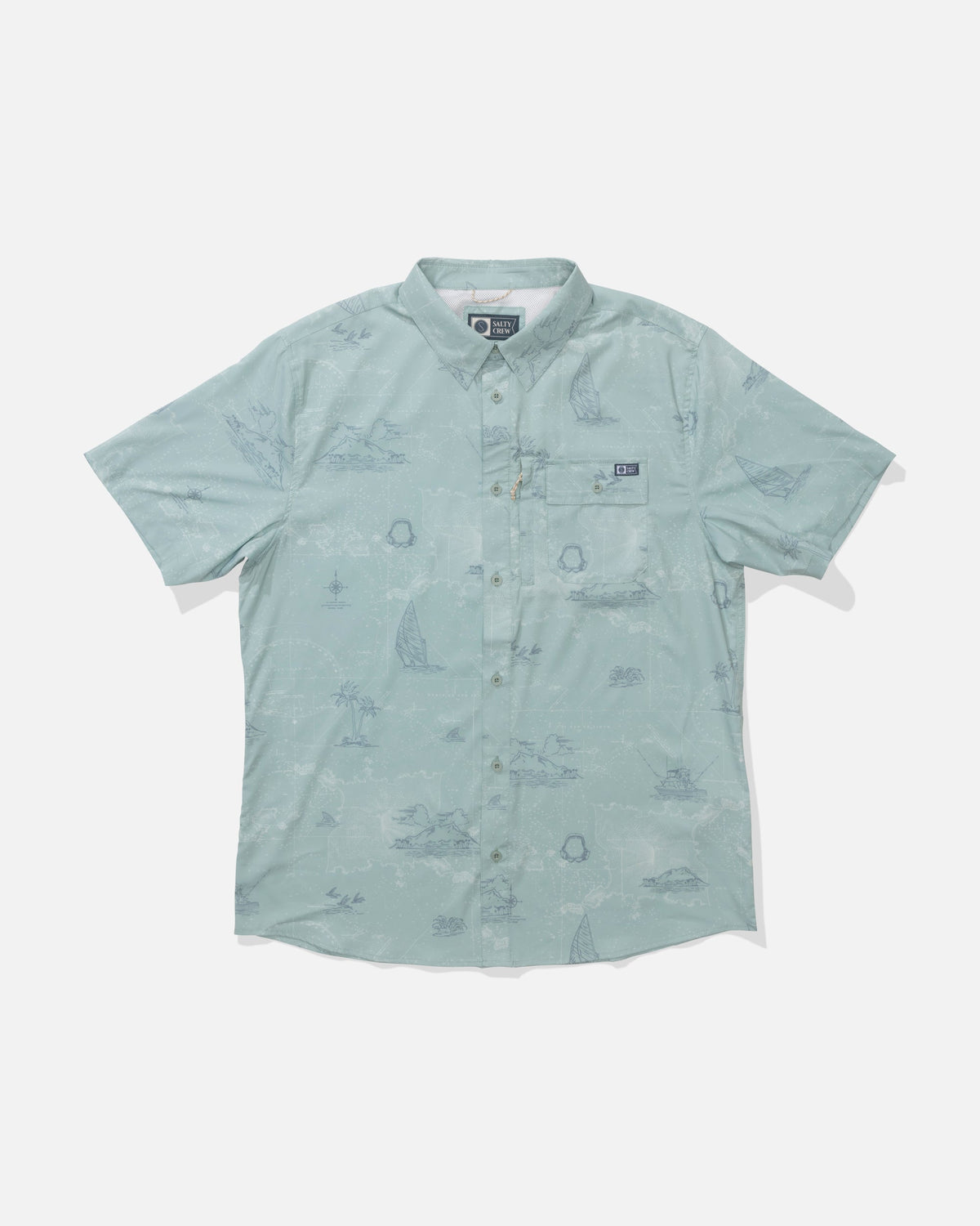 FLAGSHIP UV BUTTON UP - Jade | Salty Crew Premium