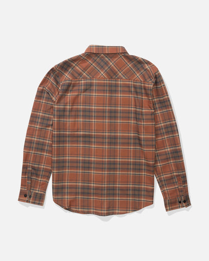 FATHOM LS TECH FLANNEL - Russet | Salty Crew Premium