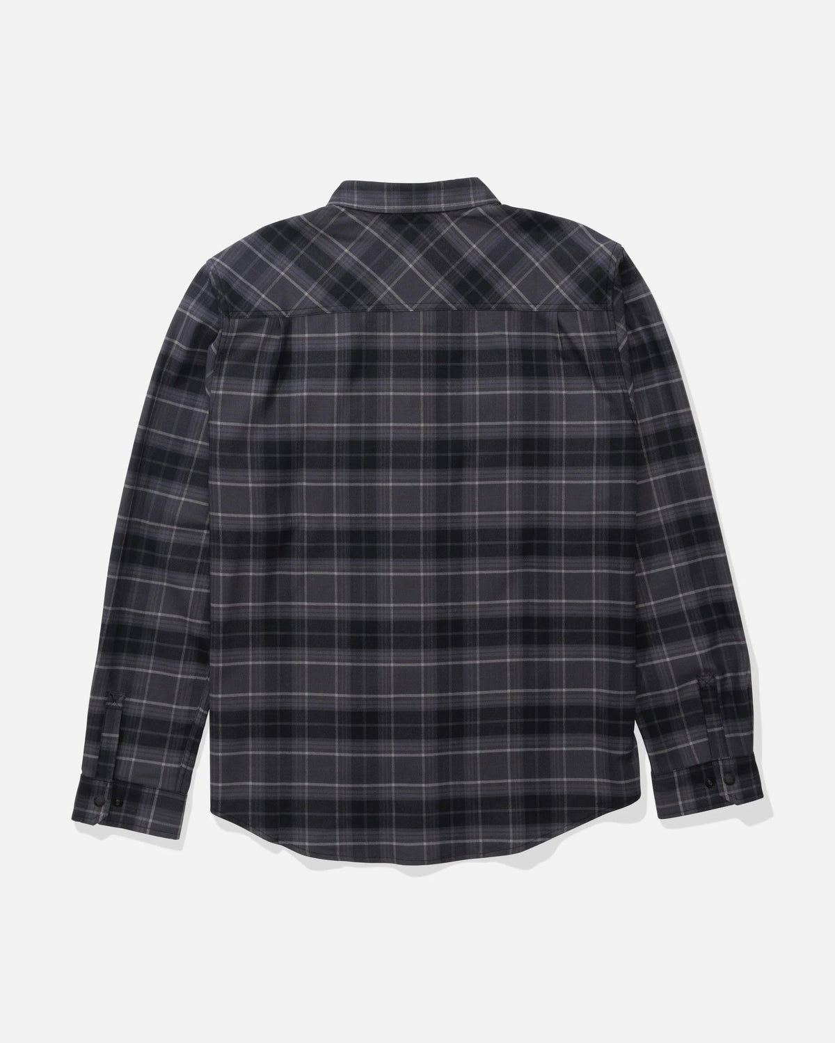 FATHOM LS TECH FLANNEL - Black Grey | Salty Crew Premium