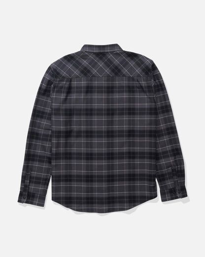 FATHOM LS TECH FLANNEL - Black Grey | Salty Crew Premium