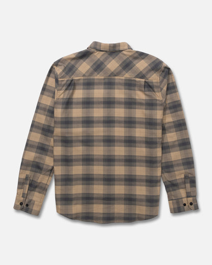 FATHOM LS TECH FLANNEL - Khaki | Salty Crew Premium