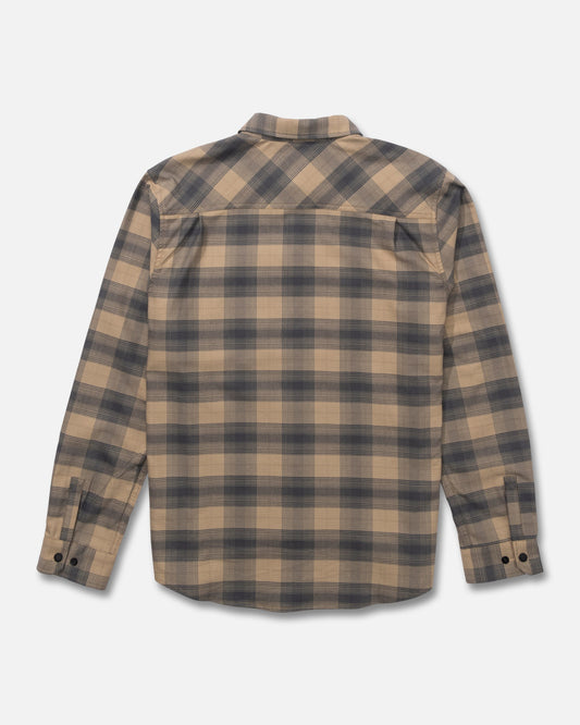 FATHOM LS TECH FLANNEL - Khaki | Salty Crew Premium