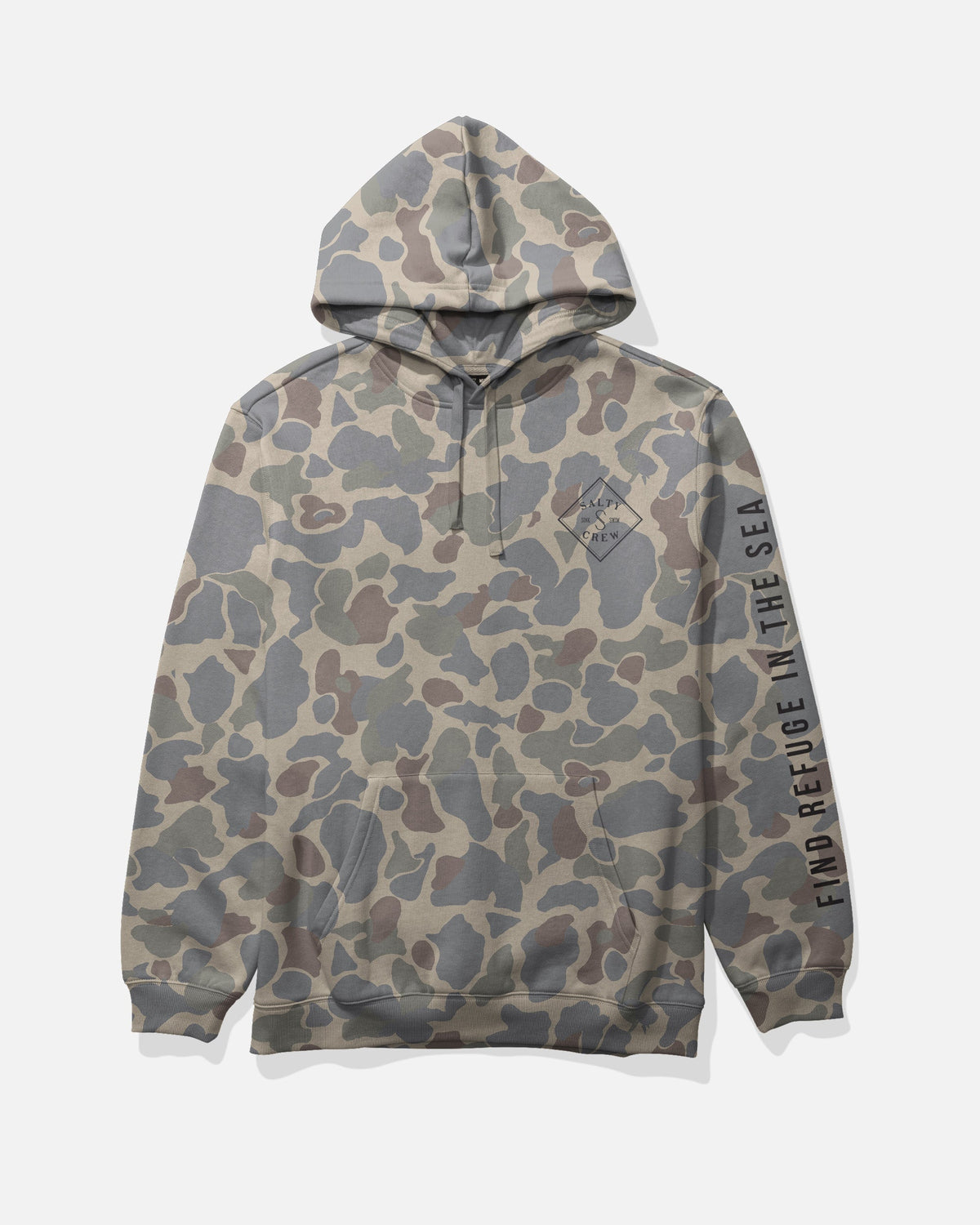 TIPPET RANGER HOOD FLEECE - Sand Camo | Salty Crew Premium