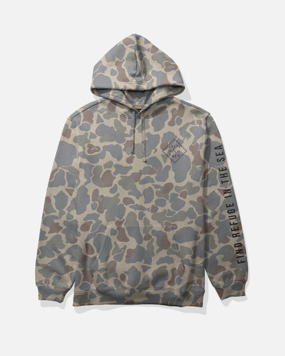 TIPPET RANGER HOOD FLEECE - Sand Camo | Salty Crew Premium