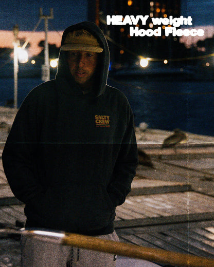 DECKHAND FIBERGLASS FLEECE - Washed Black | Salty Crew Premium