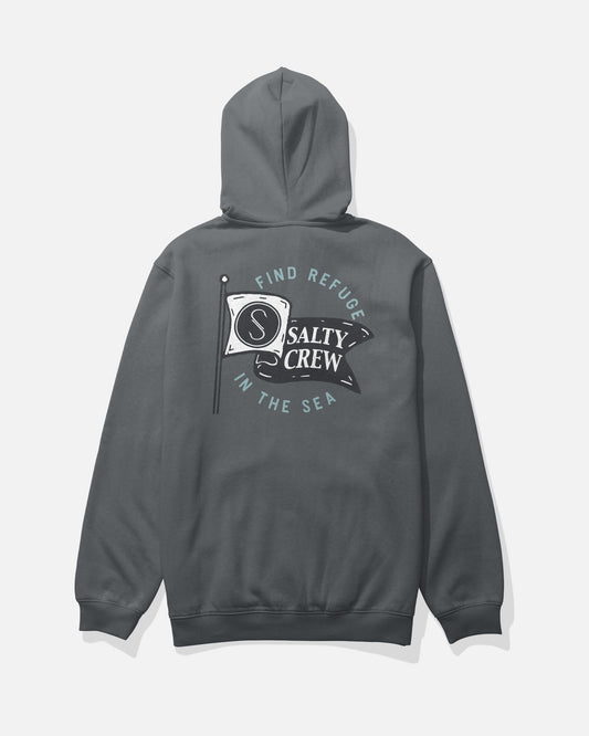WAVEY ZIP FLEECE - Charcoal | Salty Crew Premium