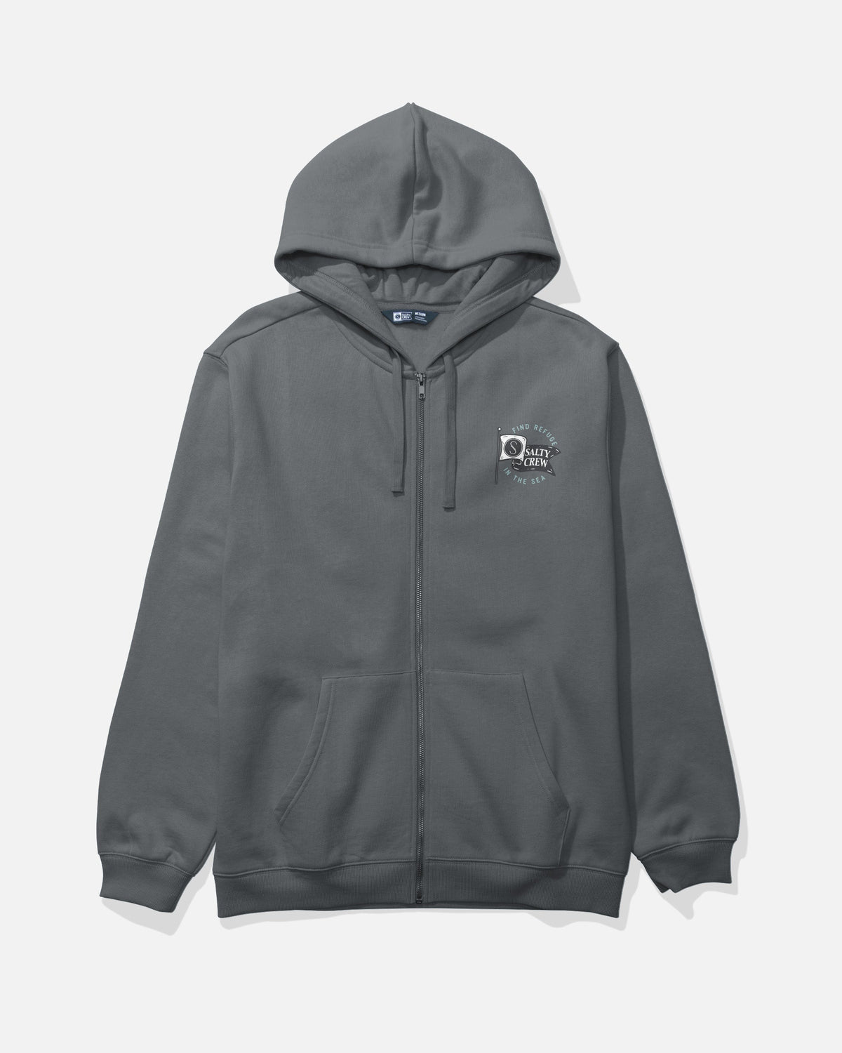 WAVEY ZIP FLEECE - Charcoal | Salty Crew Premium