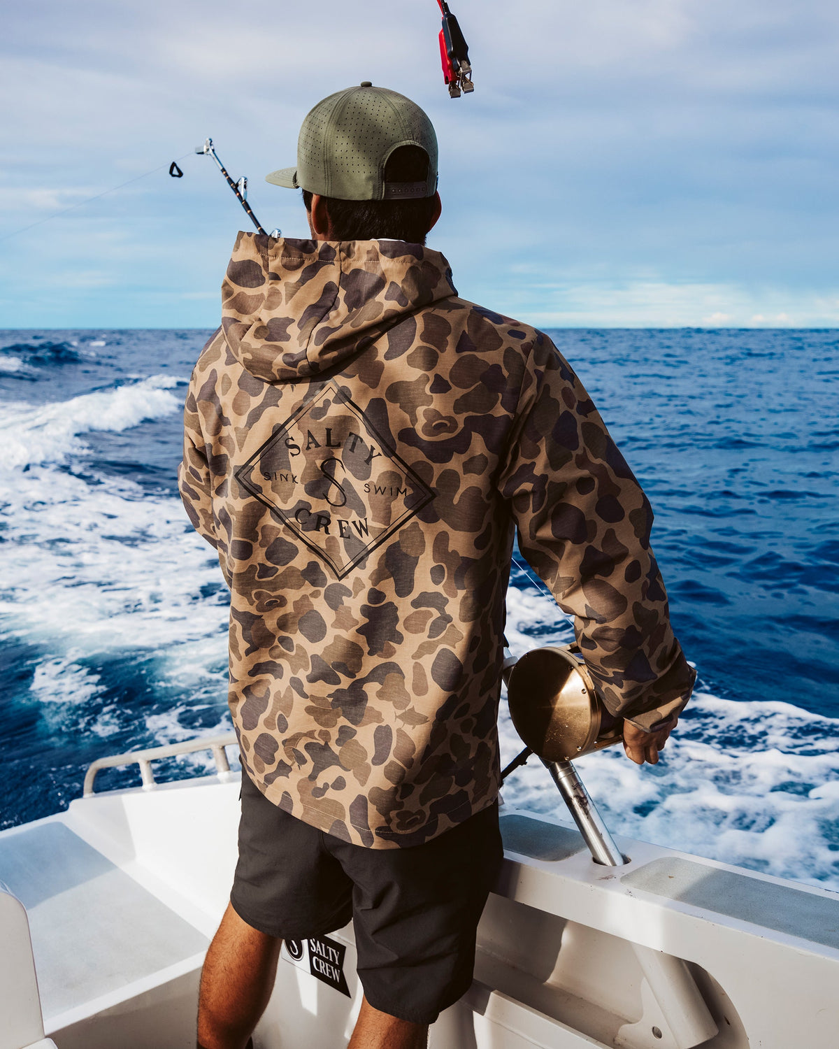 TIPPET SNAP JACKET - Sand Camo | Salty Crew Premium
