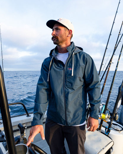 WHALER WINDBREAKER - Navy | Salty Crew Premium