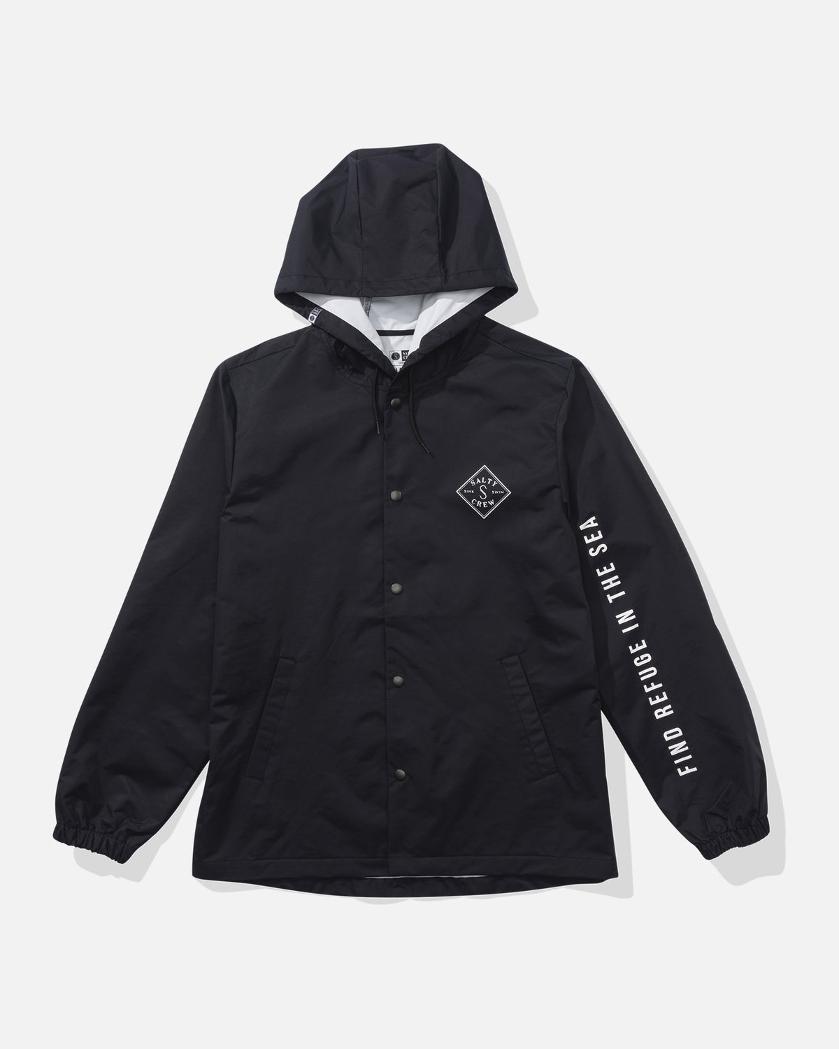 TIPPET SNAPPER JACKET - Black | Salty Crew Premium