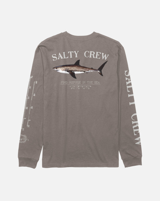 BRUCE LS TEE - Cinder | Salty Crew Premium