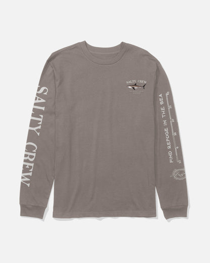 BRUCE LS TEE - Cinder | Salty Crew Premium