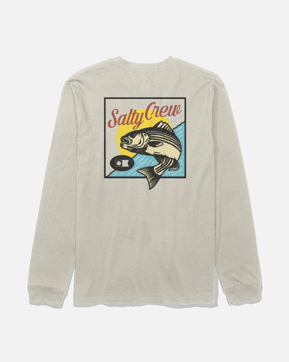 STRIPED LS TEE - Bone | Salty Crew Premium