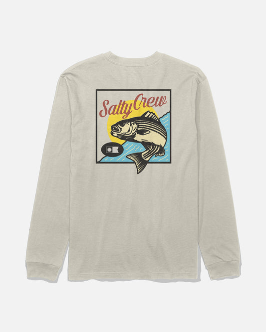 STRIPED LS TEE - Bone | Salty Crew Premium