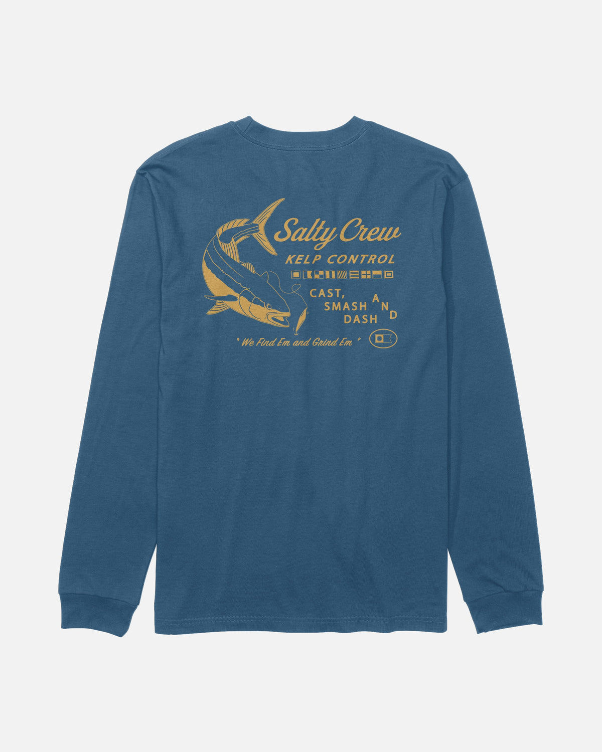 KELP CONTROL LS TEE - Cast Blue | Salty Crew Premium