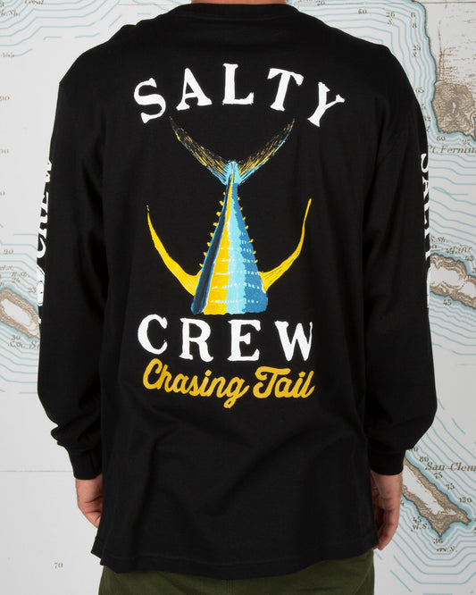 Tailed Classic Long Sleeve Tee - Black | Salty Crew Premium