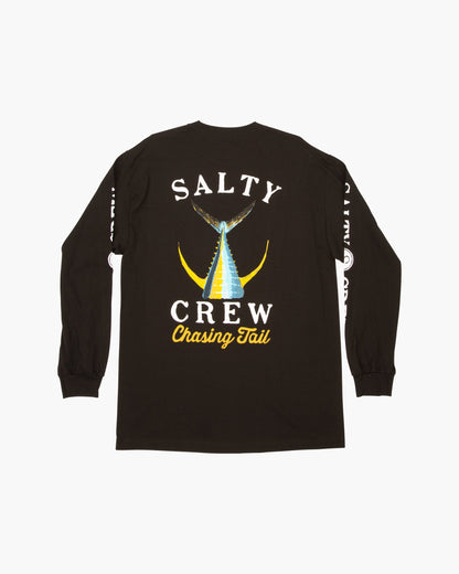 Tailed Classic Long Sleeve Tee - Black | Salty Crew Premium