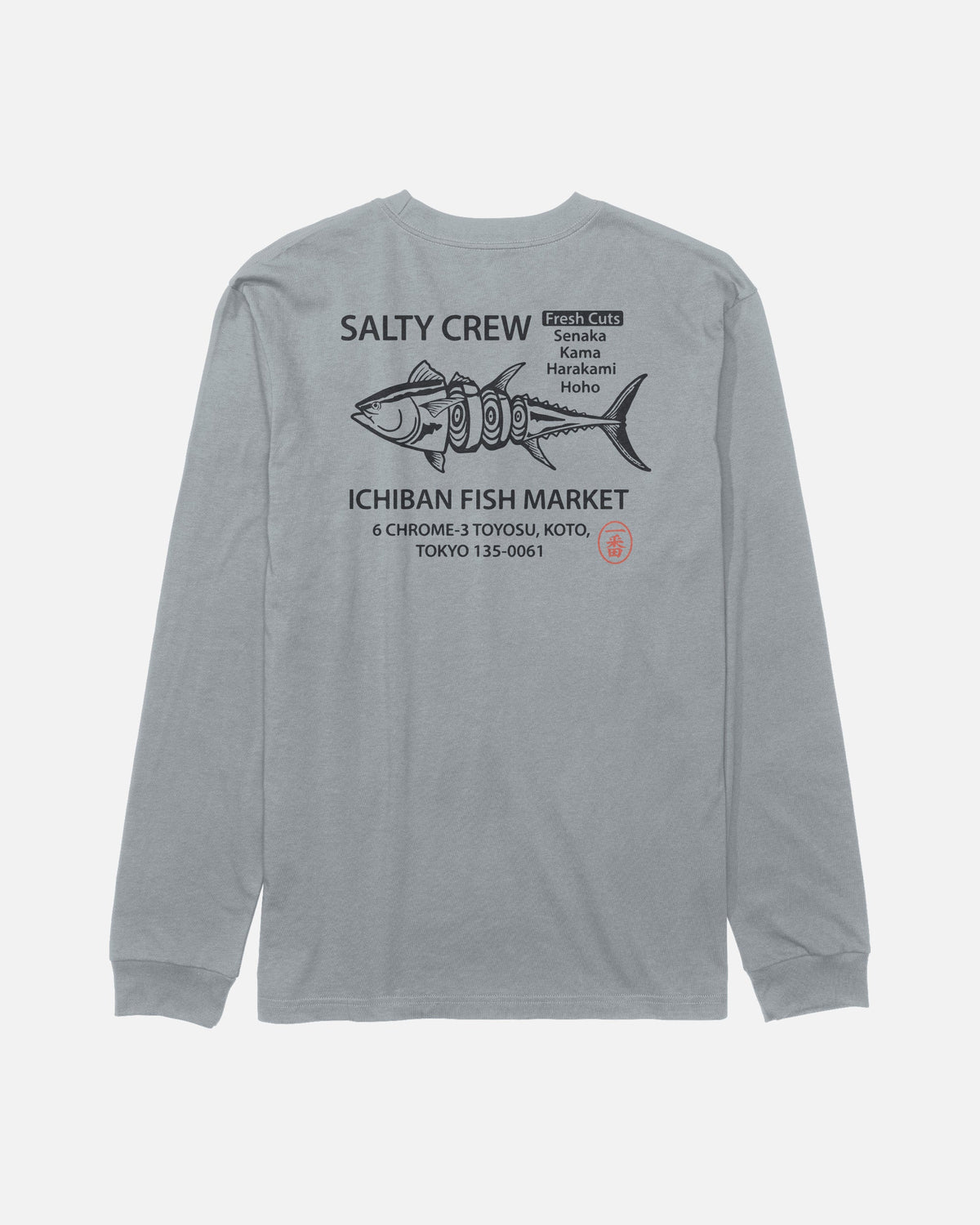 ICHIBAN LS TEE - Quarry | Salty Crew Premium