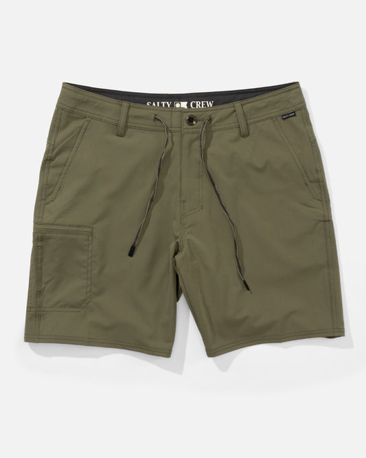 TRANSOM TECH SHORT - Dusty Olive | Salty Crew Premium