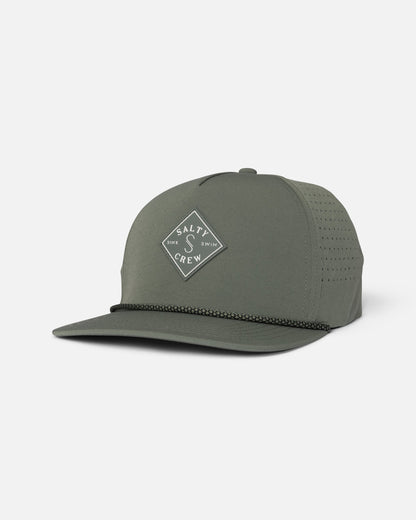 LONG RANGE SNAPBACK - Washed Green | Salty Crew Premium