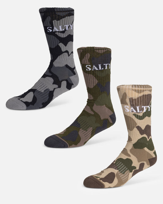 CAMO 3 PACK SOCK - Assorted | Salty Crew Premium