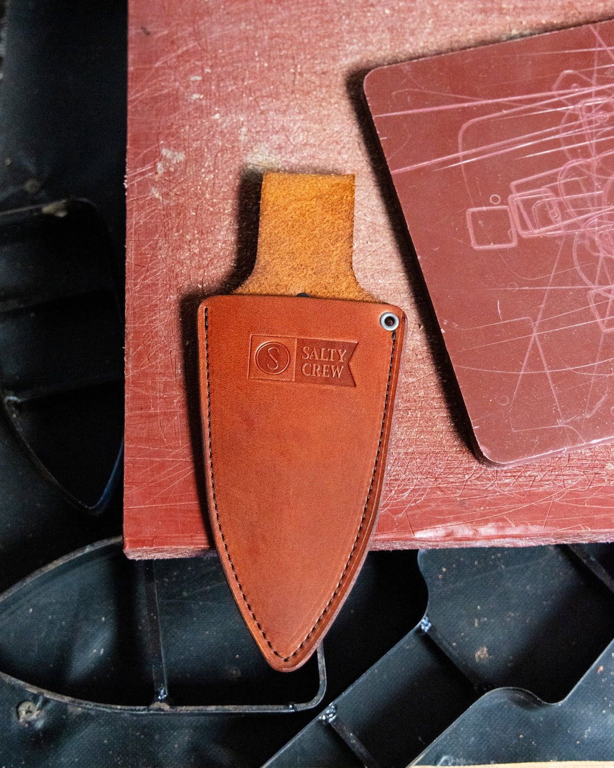 Old 67 x SC Leather Sheath - Brown | Salty Crew Premium