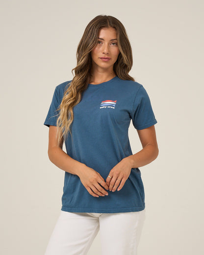 AMERICAN CATCH BF TEE - Midnight Navy | Salty Crew Premium