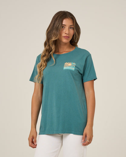 RISE AND SMILE BF TEE - Teal | Salty Crew Premium