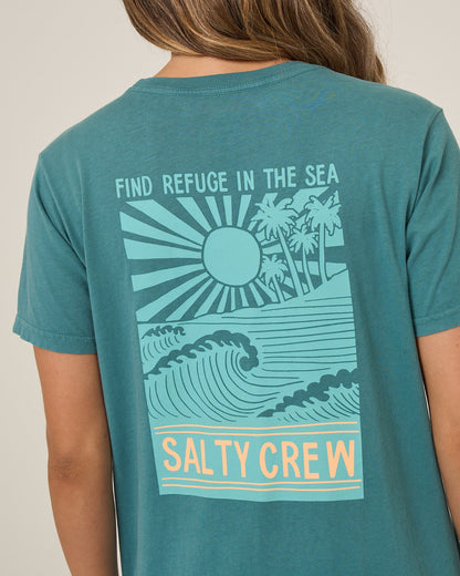 RISE AND SMILE BF TEE - Teal | Salty Crew Premium