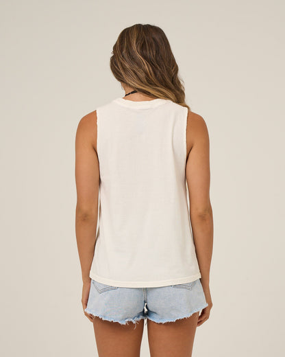 OMBRE WAVE MUSCLE TANK - Off White | Salty Crew Premium