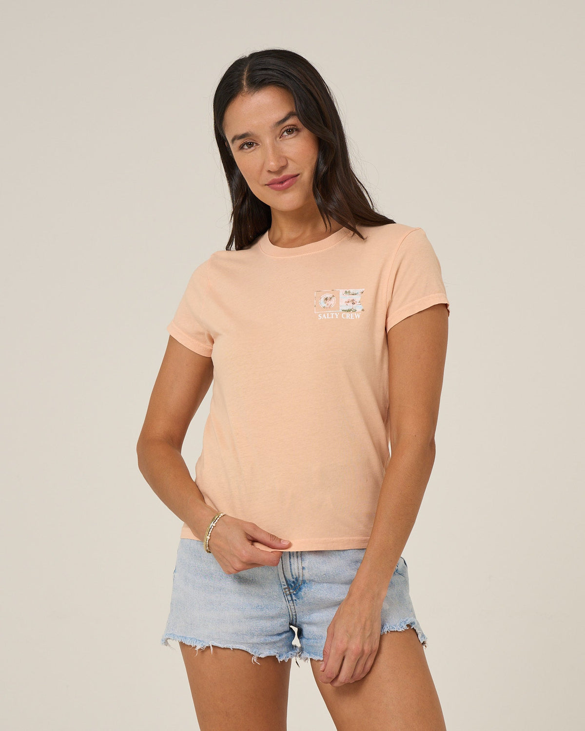 FLAGSHIP FILL MODERN TEE - Apricot | Salty Crew Premium