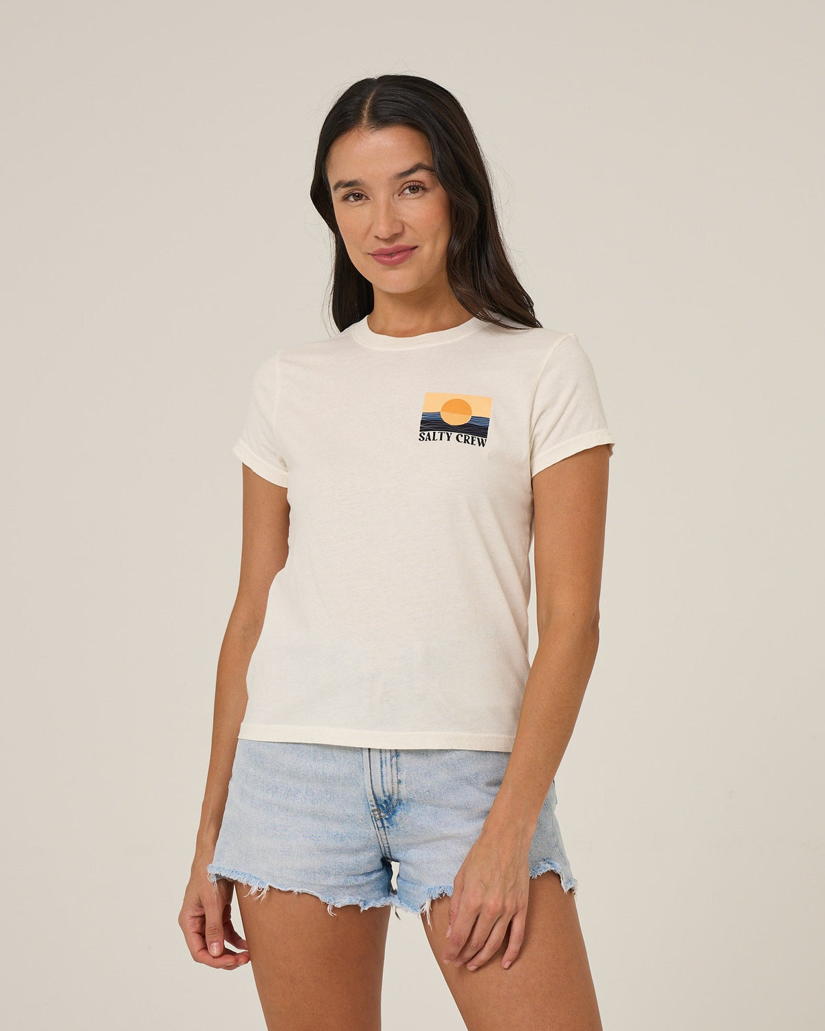 RETRO WAVE MODERN TEE - Off White | Salty Crew Premium