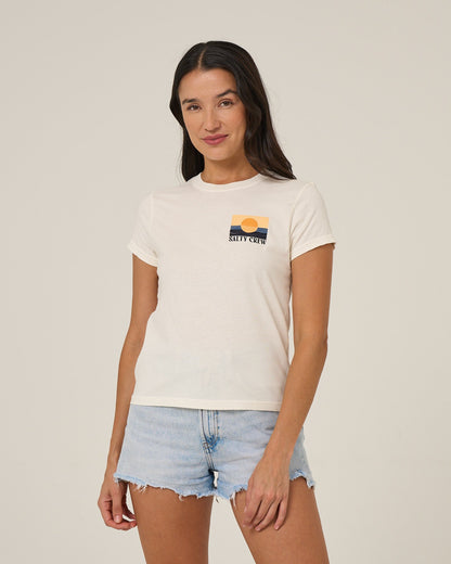RETRO WAVE MODERN TEE - Off White | Salty Crew Premium