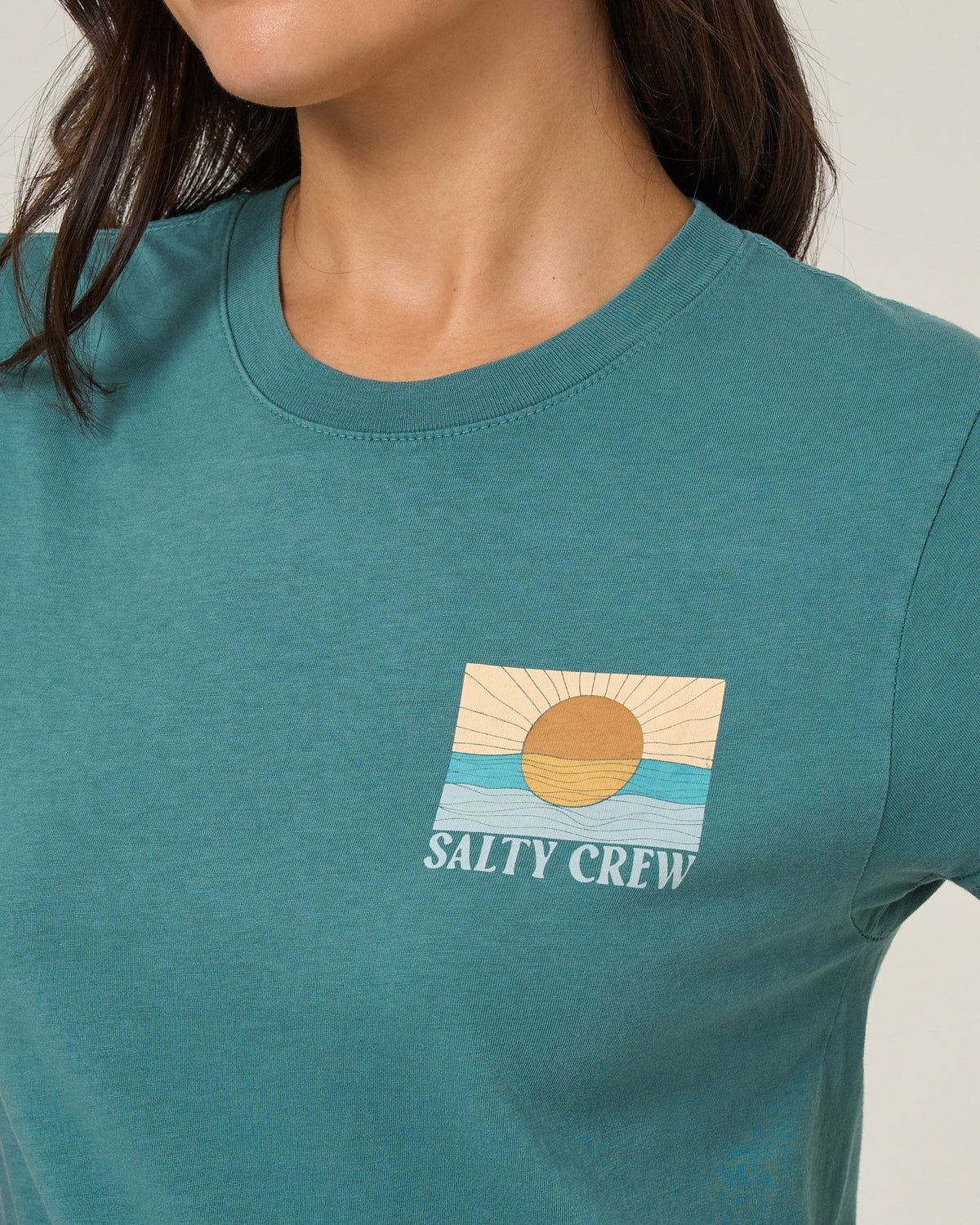 RETRO WAVE MODERN TEE - Teal | Salty Crew Premium