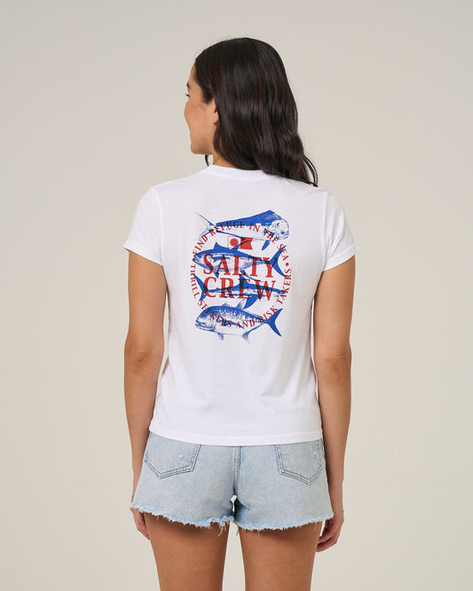 OVERLAY MODERN TEE - White | Salty Crew Premium