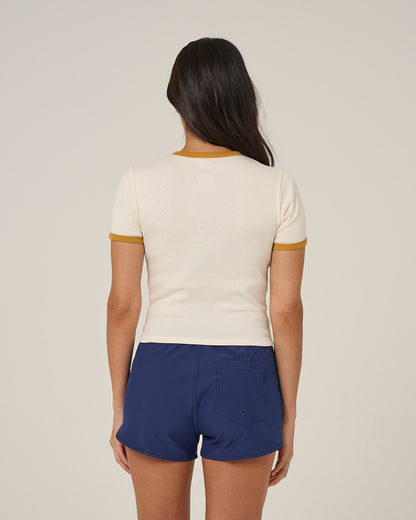 FISHING CLUB RINGER TEE - Off White | Salty Crew Premium