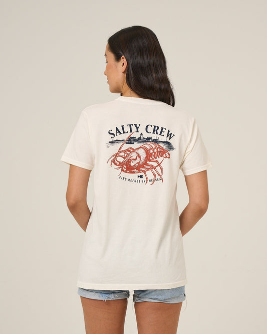AMERICAN CATCH BF TEE - Off White | Salty Crew Premium